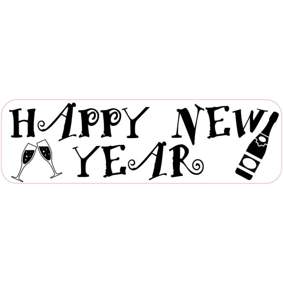 10in x 3in Happy New Year Magnet Car Door Magnetic Truck Sign