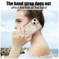 thumbnail image 4 of for iPhone 15 6.1-inch Crossbody Wallet Case, Women Flip Cover Flower Design PU Leather Kickstand Card Holder Slots Wrist Strap Lanyard Purse Phone Case for iPhone 15, Rosegold, 4 of 9