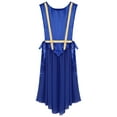 thumbnail image 5 of Jowowha Womens Praise Dance Dress Sleeveless Lace-up Sides Split Worship Dress Lyrical Dancewear Blue XXL, 5 of 7
