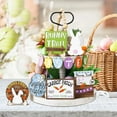 thumbnail image 5 of 1 Set Of Easter Tiered Tray Decor Wooden Table Signs Green Block Party Wood Table Centerpieces With Holder For Easter Tiered Tray Decor Home Holiday Decor Tray Decoration(Khaki), 5 of 9
