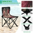 thumbnail image 4 of 600D Oxford Camping Chair Portable Foldable Chair Supports 220 lbs for Picnic, Fishing, Backpacking Beautiful and Detailed Deer, 4 of 8