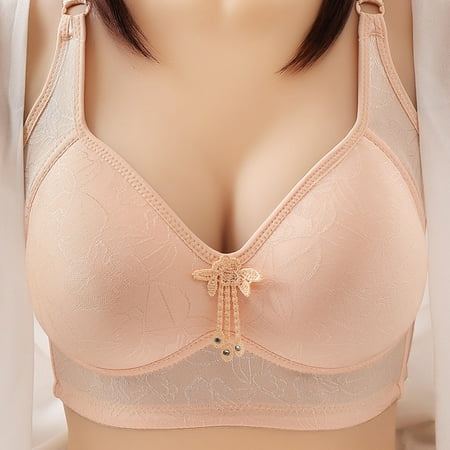 

BELLZELY Bras for Women Plus Size Clearance Woman s Trendy Plus Size Wire Free Comfortable Push Up Hollow Out Bra Underwear