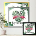 thumbnail image 4 of Designart 'Eucalyptus Leaves With Flamingo Floral Heart' Traditional Framed Art Print, 4 of 4