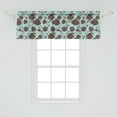thumbnail image 2 of Ambesonne Floral Window Valance, Flower Ornaments Retro, 54" X 18", Pale Blue Brown, 2 of 3