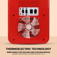 thumbnail image 2 of Coca-Cola 6 Can Portable Mini Cooler/Warmer, 4L Mini Fridge for Travel, Red, 2 of 9