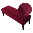 thumbnail image 4 of Housse Extensible Haute pour Banc de Salle à Manger Coussin de Siège Vin, 4 of 9