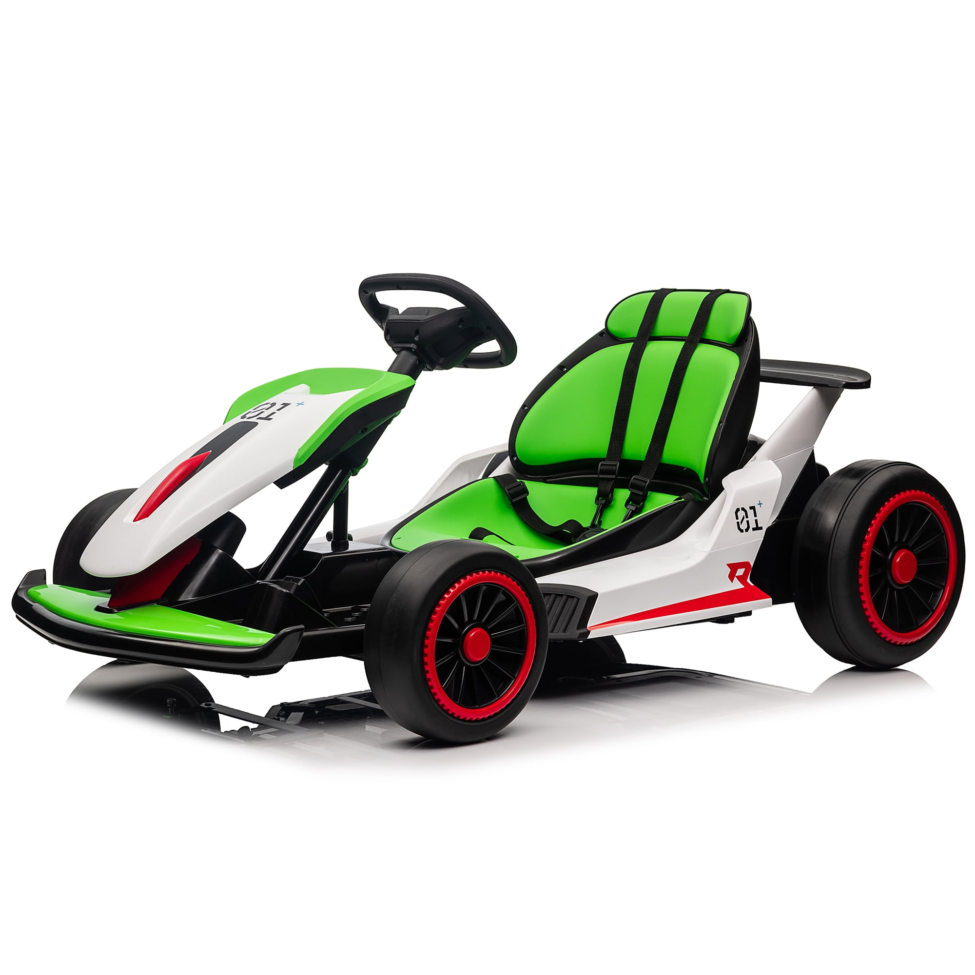 24V Electric Go Kart ride on toys for boys girls Age 6+, Green