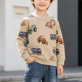 thumbnail image 4 of Edvintorg Kids Sweatshirts Cute Printed Crew Neck Long Sleeve Casual Pullover Top Fall Winter Clothes for Boys Size 1-7, 4 of 9