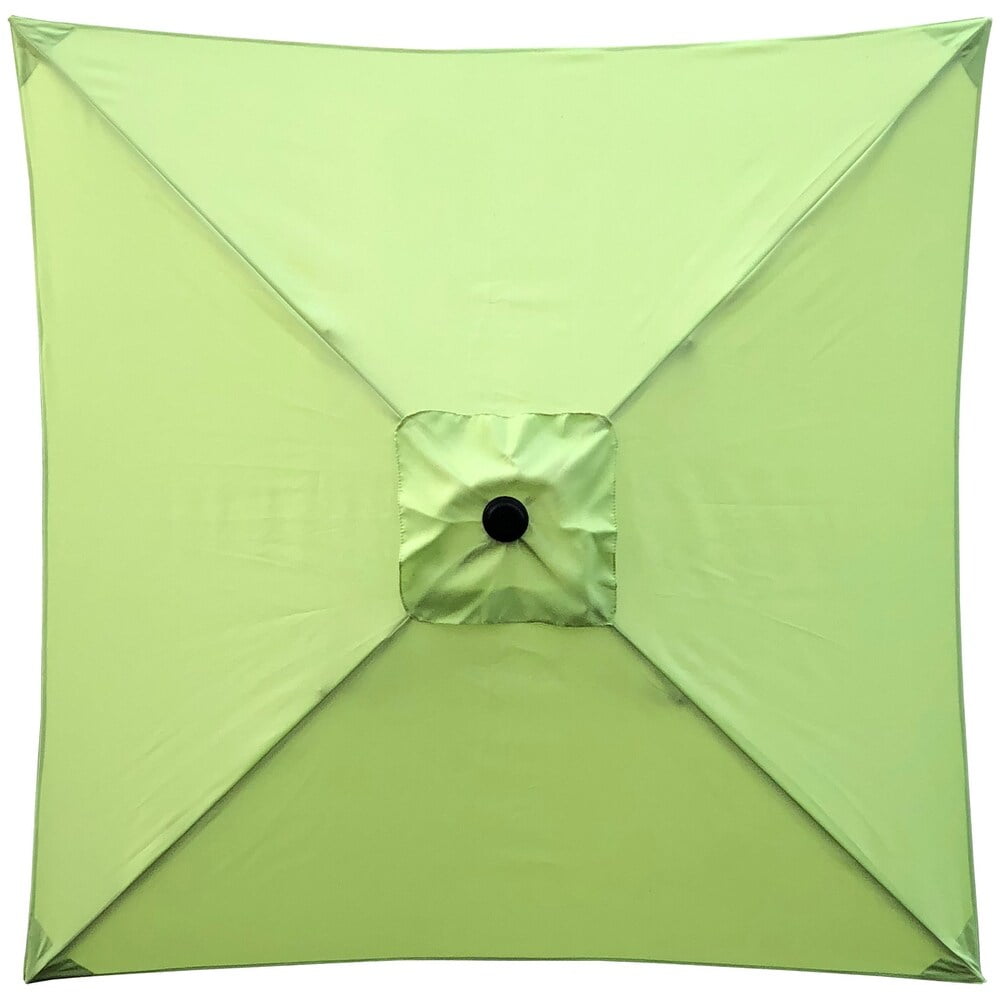 Ultrashades 6.5 ft Square Outdoor Patio Market Umbrella with Push Button Tilt and Crank Handle, Green