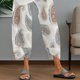 thumbnail image 5 of Pantalones capri Medlor Boho 2025 de verano de pierna ancha para mujer, 5 of 5