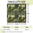 thumbnail image 2 of Green Brown Camo Forest Pattern Square Fitted Tablecloth with Elastic Edge,Square Table Cover,Washable Elastic Table Cover for Home Kitchen Party Decor 36"x36", 2 of 6