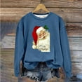 thumbnail image 1 of EGNMCR Chandail en Molleton de Noël pour Femmes Col Rond Manches Longues Mode Imprimé Sans Capuche, 1 of 4