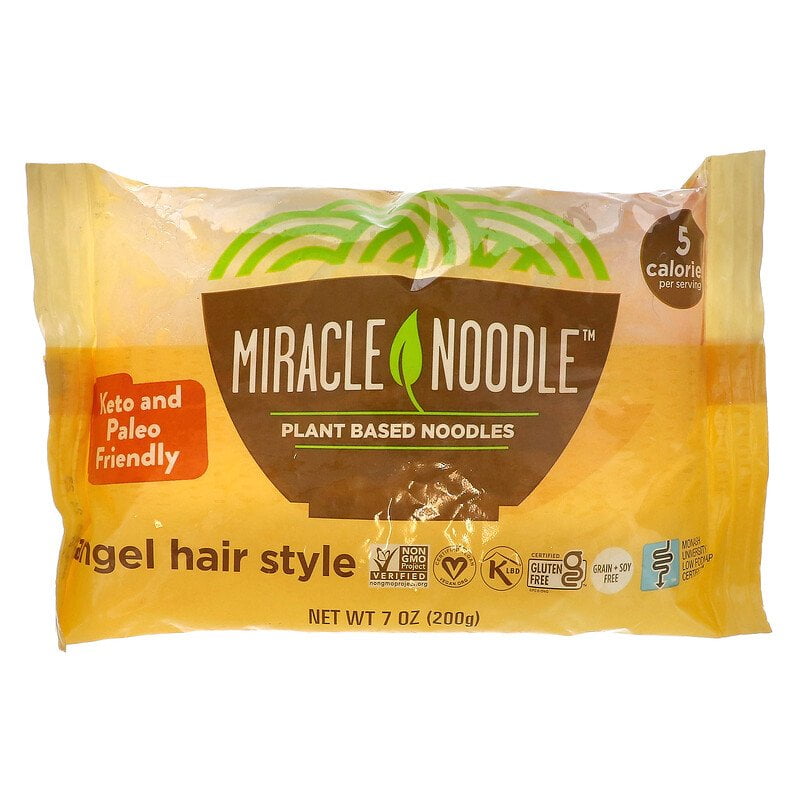 Miracle Noodle - Shirataki Pasta Angel Hair - 7 oz Pack of 4