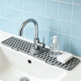 thumbnail image 5 of Topukaiba Silicone Sink Mat for Kitchen Faucet, Narrow Splash Guard Behind Faucet, Self Draining Countertop Protector, Easy to Clean for Kitchen Bathroom Vanity Sink Area,17.7"x4.2",Gray, 5 of 7