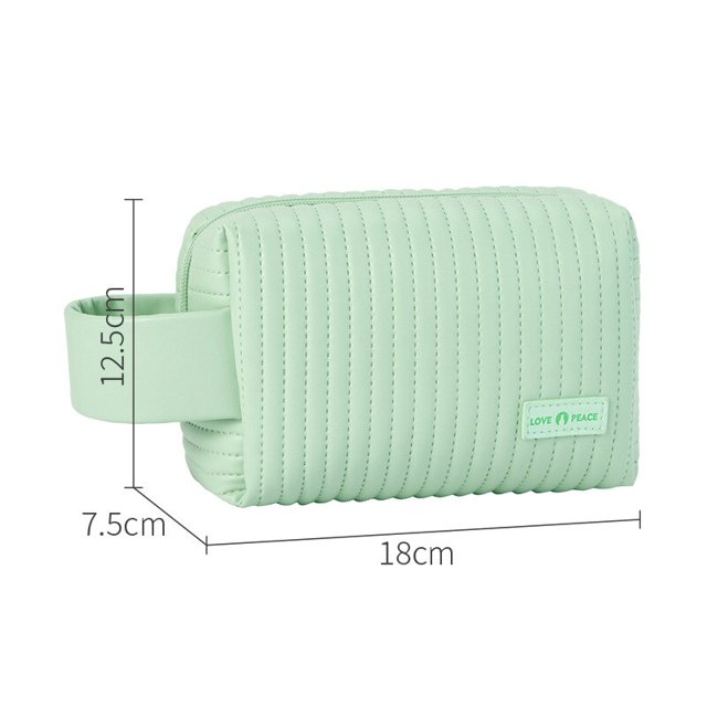 Bolsa de cosméticos de viaje de PU impermeable para mujer, Kits de almacenamiento de maquillaje portátiles con cremallera, organizador de artículos de tocador de gran capacidad, bolsas de maquillaje Fivean unisex