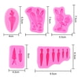 thumbnail image 5 of Easter Cookie Cutter Rabbit Carrot Silicone Fondant Cake Mold Easter Theme Mould Non-stick Cake Decorating Mold-Pink,B, 5 of 8