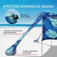 thumbnail image 4 of Beach Canopy Tent Shade with Sidewalls 10x10FT, 6.6FT Tall, UPF50+ Sun Shelter, Windproof & Water Resistant, Leaves, 4 of 6