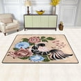 thumbnail image 2 of SKYSONIC Original Ethnic Image Non-Slip Area Rug, Flowers Birds Floor Carpet Comfort Floor Mats Decor for Indoor Front Porch,Living Room, Bedroom,Kitchen,72"x48", 2 of 7
