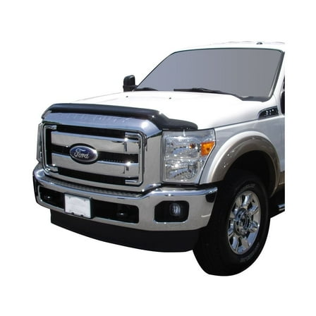 Auto Ventshade [AVS] Bugflector II / Hood Shield | Fits 2011-2016 Ford F-250 Super Duty, F-350, F-450, F-550, 1 pc. | Dark Smoke-45059