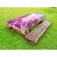 thumbnail image 1 of Floral Outdoor Tablecloth, Exotic Orchid Flowers Flourishing on Abstract Background Circles Stars, Decorative Washable Fabric Picnic Tablecloth, 58 X 120 Inches, Purple Pale Pink Blue, by Ambesonne, 1 of 2