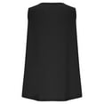 thumbnail image 4 of MIXUE Boho Tops For Women Summer Solid Color Round Neck Sleeveless Casual Vest Tshirts Outwear,Black,L, 4 of 6