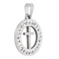 thumbnail image 4 of Round Crucifix Pendant Shiny Glossy Elegant Style Crucifix Necklace Pendant Light Weight For Men For Daily ANGGREK Arte y Manualidades, 4 of 8