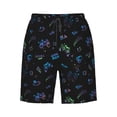 thumbnail image 6 of KLL Gamepads Men's Casual Summer Beach Shorts Hawaiian Shorts with Pockets-Medium, 6 of 6