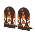 thumbnail image 2 of Picia Fall Gnomes Pattern Wood Bookends for Shelves,Non-slip Bookends, Heavy Duty Wooden Bookend Support,1 Pair, 2 of 8