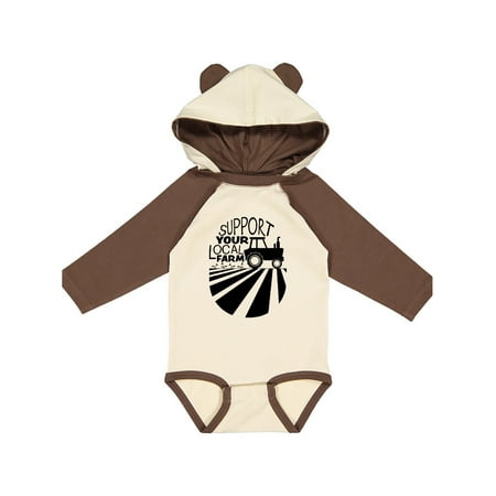 

Inktastic Support Your Local Farm- tractor Gift Baby Boy or Baby Girl Long Sleeve Bodysuit