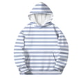 thumbnail image 2 of Gfyviroh Boys Girls Striped Hoodies Casual Stylish Long Sleeve Lightweight Sweatshirt 3-14 Years Kids Hooded Pullover Sweatshirts with Pocket, 2 of 8