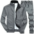 thumbnail image 1 of Men Sweatsuit Set Full Zip for Jogging, 1 of 1