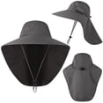 thumbnail image 4 of Wide Brim Hiking Sun Protection Full Face Cover With Mask Sun Cap Summer Hat Sun Caps Fishing Hat Anti UV Hiking Hat STYLE 4, 4 of 8