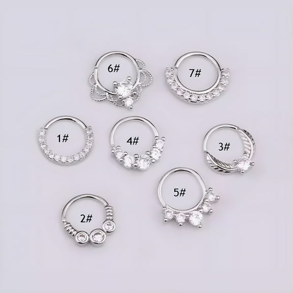 DESIGNICE Daith Septum Earring Nose Ring Piercing Tragus Hoop Cartilage 20G Silver