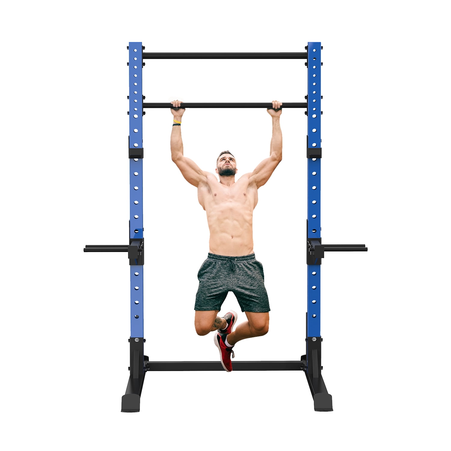 ZENOVA Multi-Functional Power Racks Tower, with Free 66LBS Adjustable Dumbbell Weight Sets, Adjustable Heavy Power Cage Squat Rack Deadlifts Squats Weightlifting, Blue
