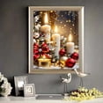 thumbnail image 3 of Christmas Diamond Painting Kits for Adults, Christmas Candles Diamond Art for Beginners, 5D Round Full Drill Winter Diamond Painting Gem Art Kits for Home Wall Decor 12x16inch, 3 of 5