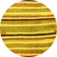 thumbnail image 1 of Ahgly Company Indoor Round Southwestern Yellow Country Area Rugs, 7' Round, 1 of 4