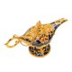 thumbnail image 5 of Lámpara Genie Decoración Vintage Coleccionable Rara Pequeña Aleación de Zinc Leyenda Genie Luz Oro Zafiro Azul, 5 of 10