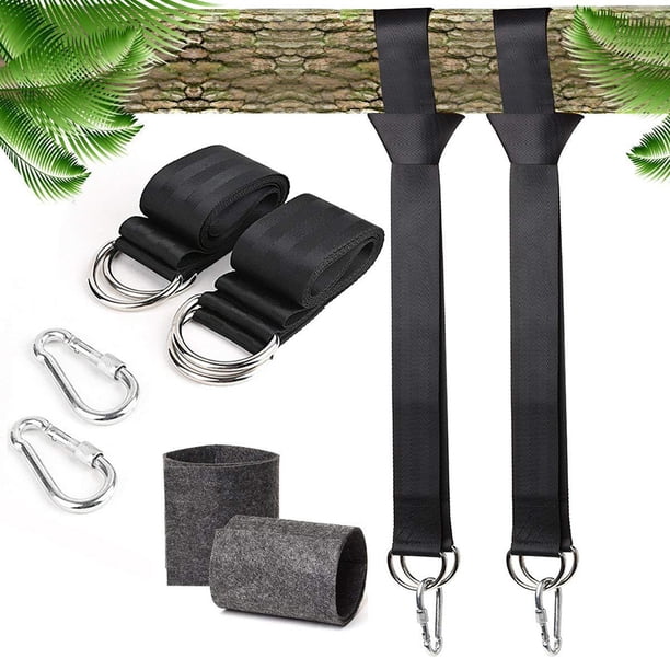 Accesorio para hamaca de jardín y hogar, montaje en árbol, silla para asiento, correa colgante, actividades al aire libre, fácil de instalar, cuerda para columpio, mosquetón de vendaje