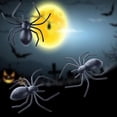 thumbnail image 5 of 100pcs Rubber Spiders Realistic Spider Plastic Halloween Prank Fake Large Spider Model Festive Horror Simulation Party Decor Prank Props Trick Toy for Haunted House Carnival, 5 of 5
