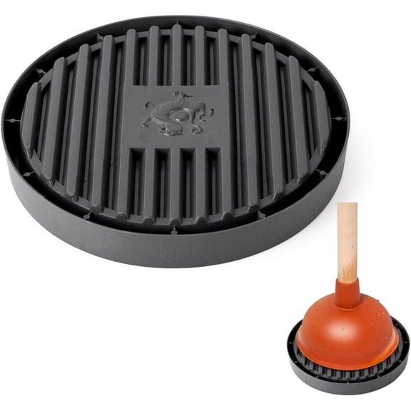 Plunger Tray - Plunger Mat Air Drying Mat for Toilet Plunger - Plunger Holder Catches Drips - Wicks Water from Plunger and Dries Quickly, Toilet Plunger Holder Only