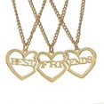 thumbnail image 1 of Conjunto de 3 collares con colgante de corazón y diseño creativo de buenos amigos., 1 of 2