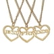 thumbnail image 1 of Conjunto de 3 collares con colgante de corazón y diseño creativo de buenos amigos., 1 of 2