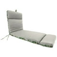 thumbnail image 3 of Jordan Manufacturing 72" x 22" Woodsy Juniper Beige Leaves and Juniper Light Gray Solid Reversible Rectangular Outdoor Chaise Lounge Cushion with Ties and Hanger Loop, 3 of 12
