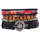 thumbnail image 1 of pulsera tejida de cuero, brazalete ajustable, decoración de muñeca, estilo hip-hop, cadena de mano, 1 of 4