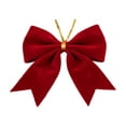 thumbnail image 2 of Christmas Ornaments, Fleece Wine Red Bow Christmas Decoration, Christmas Party Decorations, Christmas Bow, for Xmas Tree, Home, Party, Holiday Christmas Decorations, 2 of 7