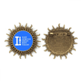 thumbnail image 1 of Gran Valle del Rift de África oriental Pin de gancho de metal vintage con forma de sol Unbranded M, 1 of 3