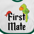 thumbnail image 4 of Inktastic First Mate Pirate with Parrot and Bandanna Boys or Girls Baby Bib, 4 of 4