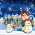 thumbnail image 2 of MesaSe 33 Pcs Multi-color Mini Pine Trees Frosted Sisal Trees with Wood Base Plastic Winter Snow Ornaments Tabletop Trees Decoration, 2 of 8