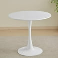 thumbnail image 2 of Modern White Round Dining Table 31.5-inch Tulip Design Kitchen Table for 2-4 - Mid-Century Style Easy Assembly Compact Table, 2 of 14