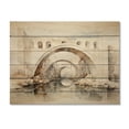 thumbnail image 3 of Designart "Minimalist Archway Grey Bridge II" Architecture Print on Natural Pine Wood, 3 of 5